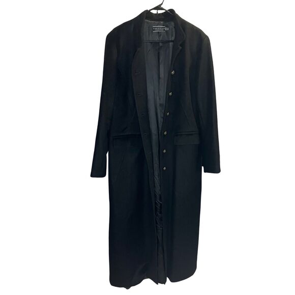 Peruvian Connection Baby Alpaca Wool Coat Black Long Women's 18 - Picture 2 of 7